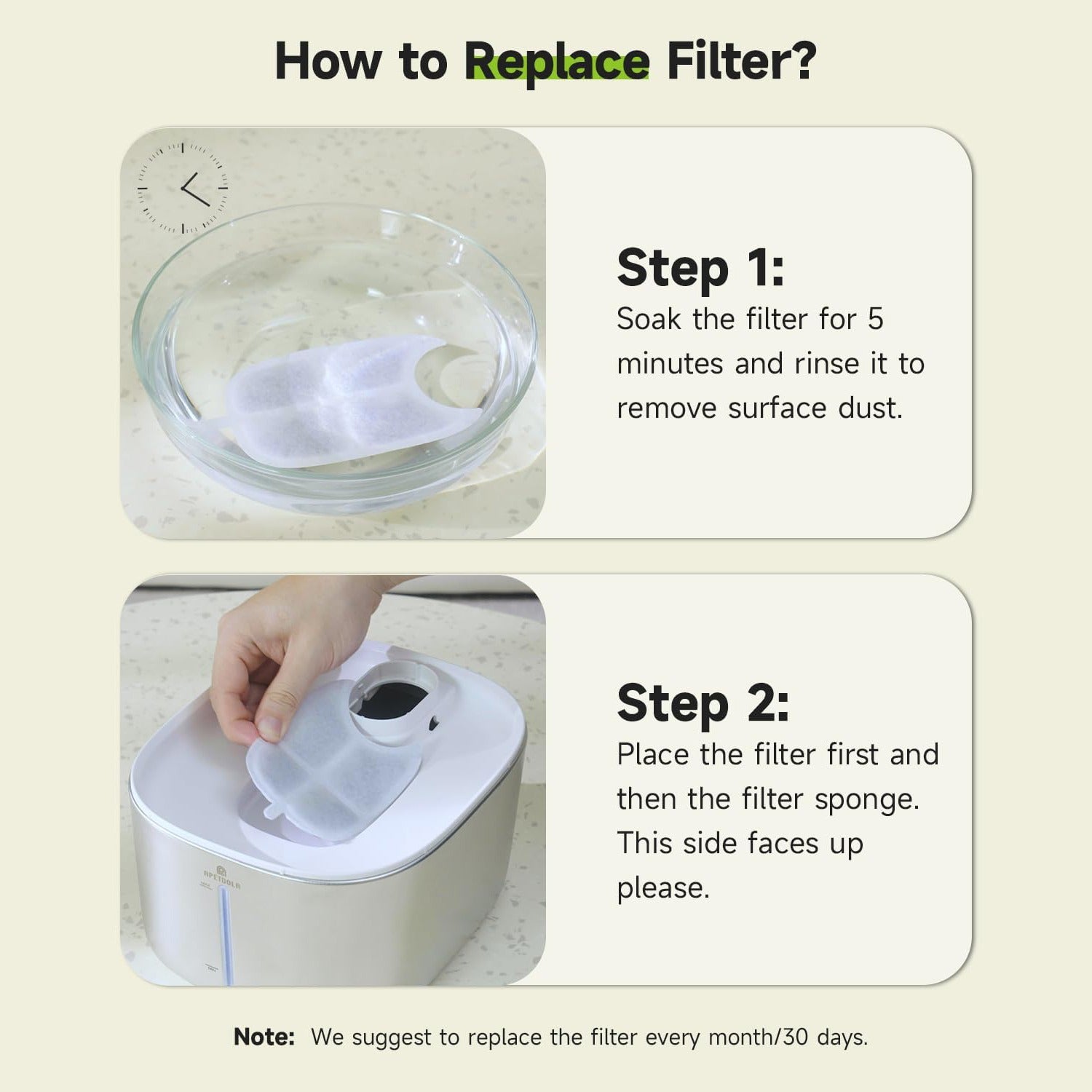 Replacing Filter in Cat Water Fountain.