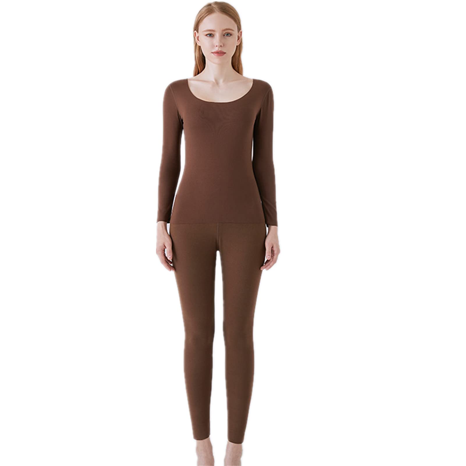 A Woman is wearing Women's Thermal Underwear Set.