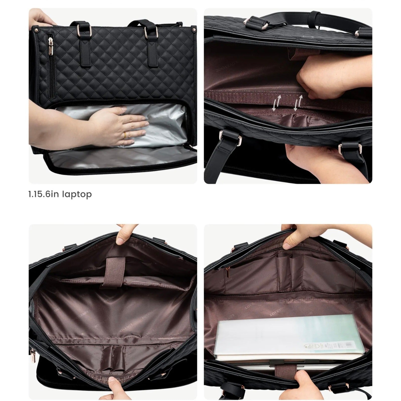A Person is Showcasing the Women Tote Lunch Bag.