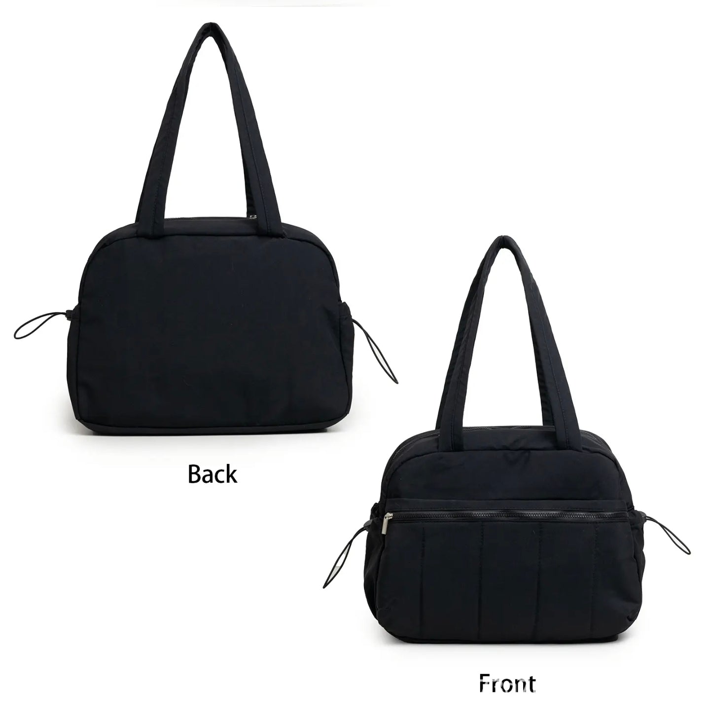 Display of Women Travel Duffle Bag, Multi-Pocket Gym Bag.