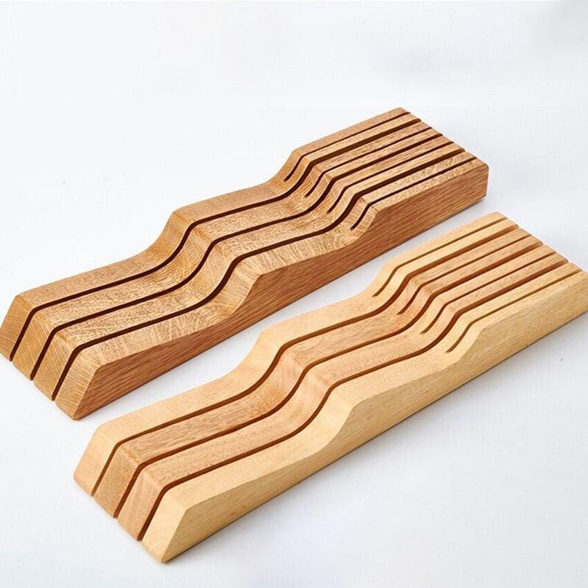 Wooden Knife Holder, Knife Organizer Block without Knife Wooden Knife Holder, Knife Organizer Block without Knife