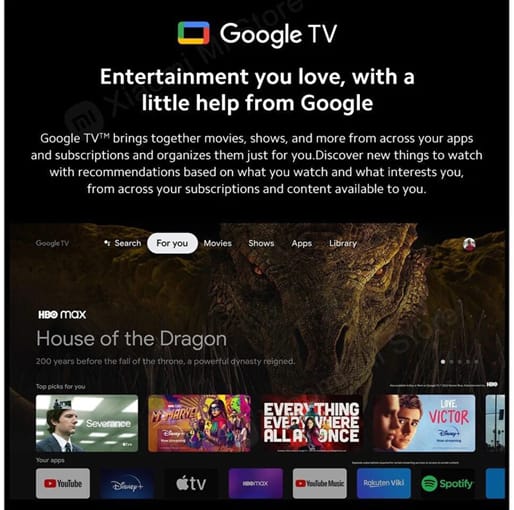 Xiaomi TV Box S (2nd Gen) 4K Ultra HD Streaming with Google TV