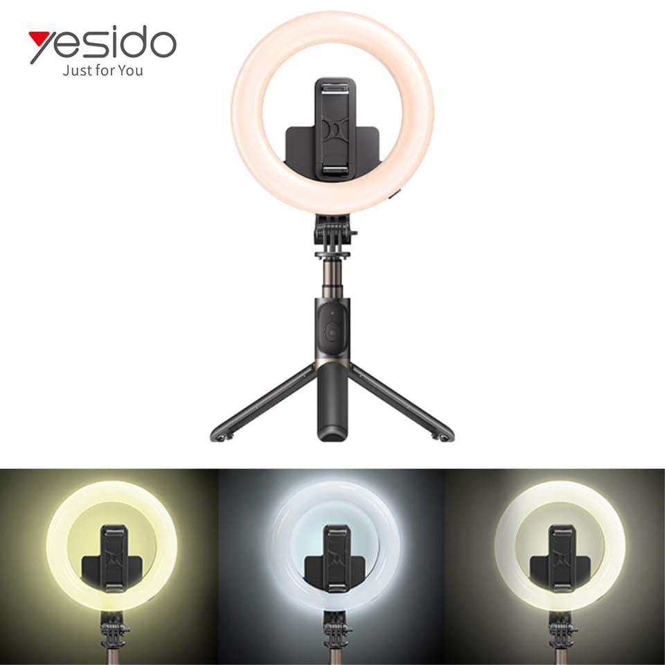 YESIDO Selfie Stick With Wireless Ring Light Tripod - SF12