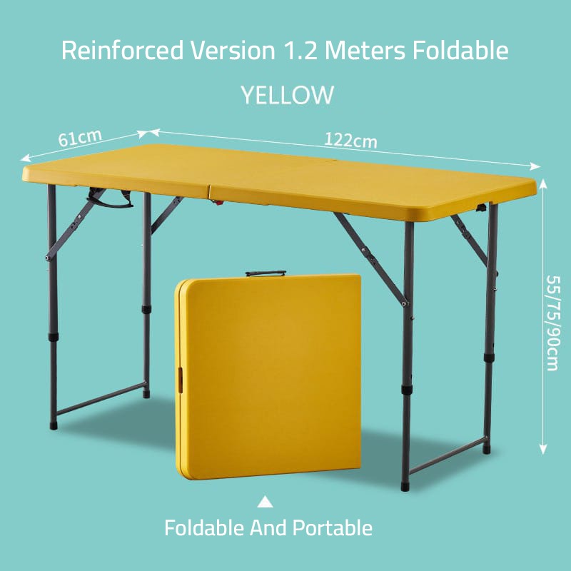 Yellow Multi-purpose Foldable Table.