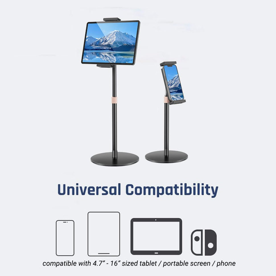 Universal compatibility of  Selfie Tablet Holder.