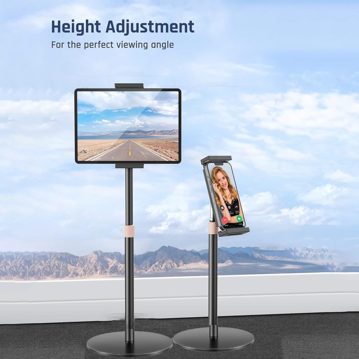  Height Adjustable Selfie Tablet Holder.