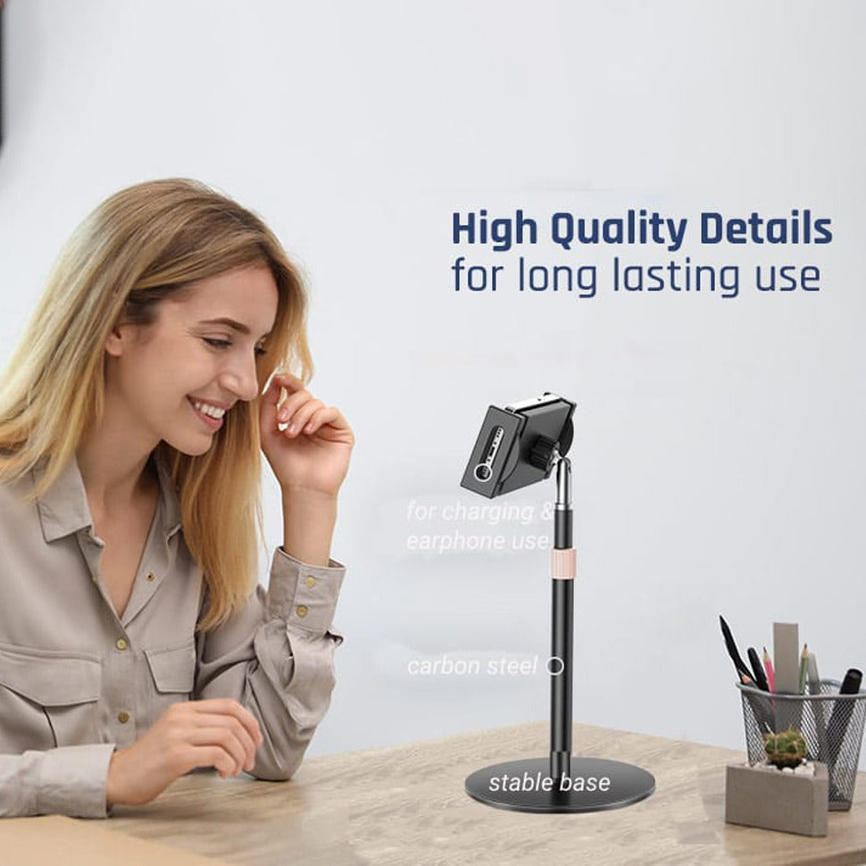 A Girl Using 2 in 1 Live Selfie Tablet Holder