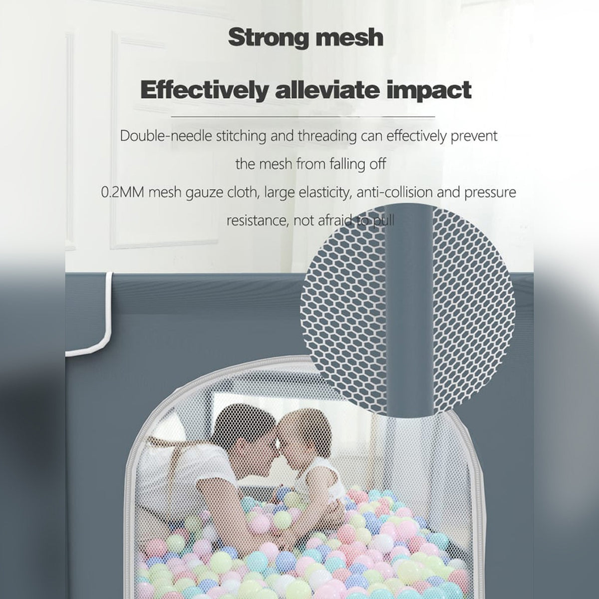 A Baby and Mom Plays Inside a Baby Playpen.