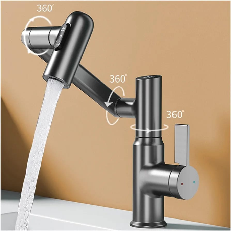  360° Rotating Digital Display LED Basin Faucet.