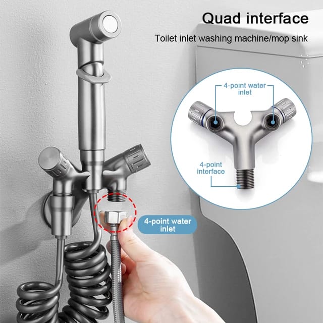 Quad Interface of Bidet Bathroom Faucet.