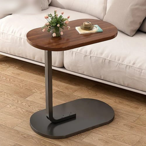 Portable Mini C-Shaped Bedroom Tea Table, Wooden Side Table Portable Mini C-Shaped Bedroom Tea Table, Wooden Side Table