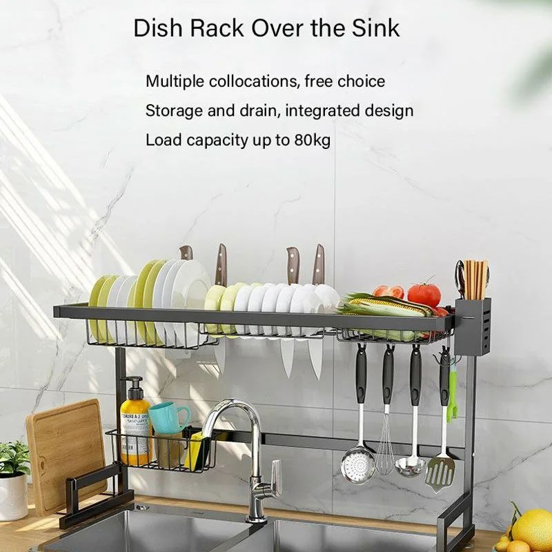 Over the Sink Dish Drying Rack, Stainless Steel Kitchen Rack