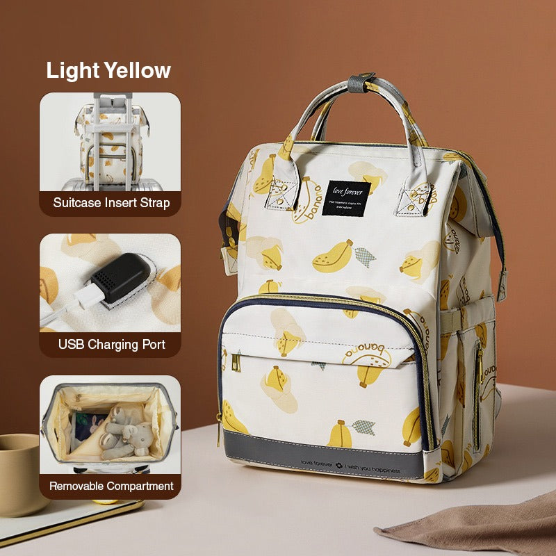Light Yellow - Stylish Waterproof Mummy Backpack