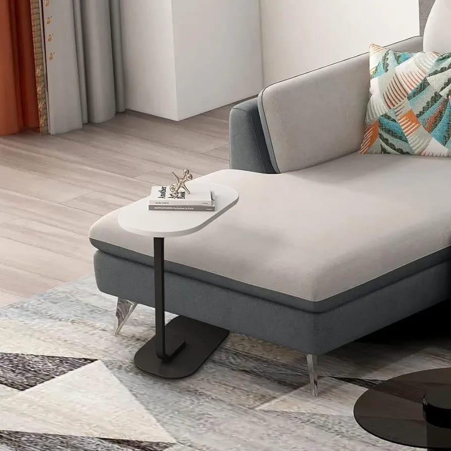 Portable Mini C-Shaped Bedroom Tea Table, Wooden Side Table Portable Mini C-Shaped Bedroom Tea Table, Wooden Side Table
