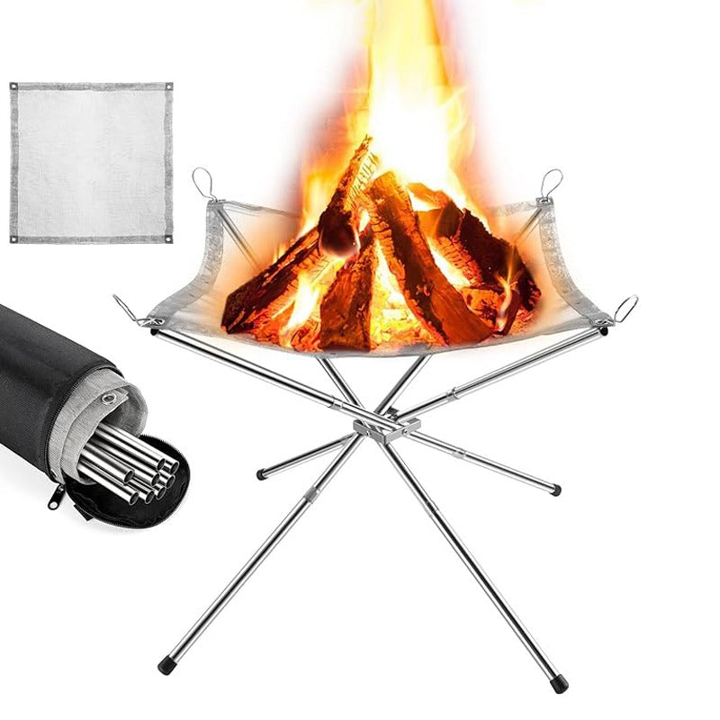 Folding Camping Fire Stand Rack.