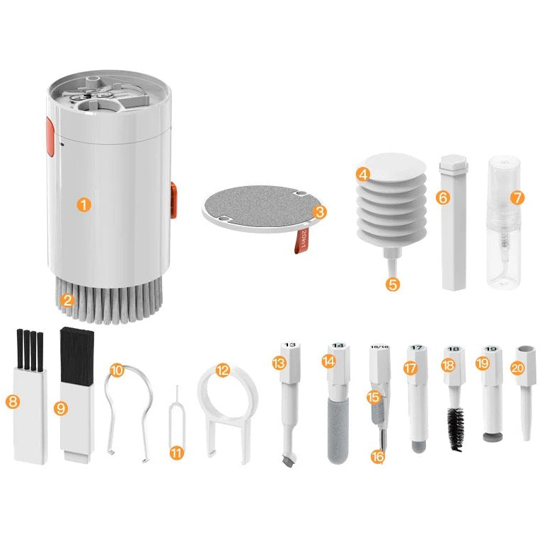 20-in-1 Multi-Functional Cleaning Tools Kit for Keyboards, AirPods, iPhone, Mobile, Computer, Laptop, Camera, Headphones 20-in-1 Multi-Functional Cleaning Tools Kit for Keyboards, AirPods, iPhone, Mobile, Computer, Laptop, Camera, Headphones