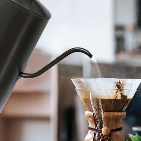 Macnoa Coffee Pot, Gooseneck Sprout, Hand wound Grip Macnoa Coffee Pot, Gooseneck Sprout, Hand wound Grip