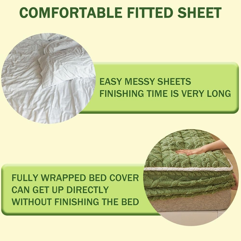 comfortable fitted sheet of  soft quilted mattress