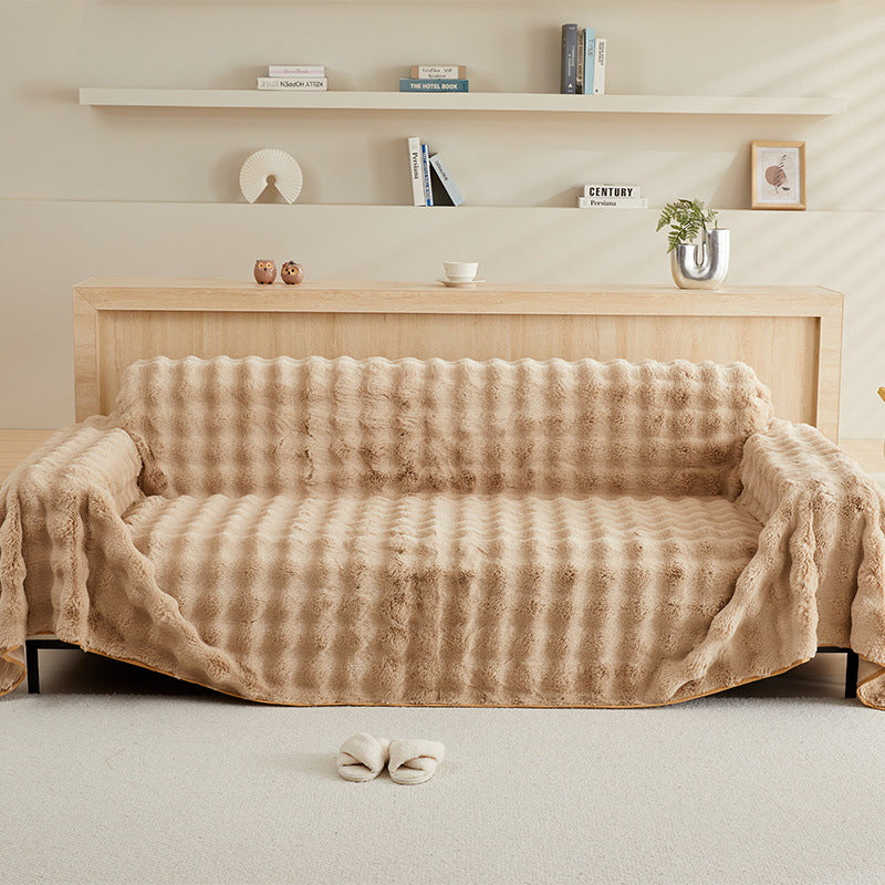 light brown Super soft couch cover