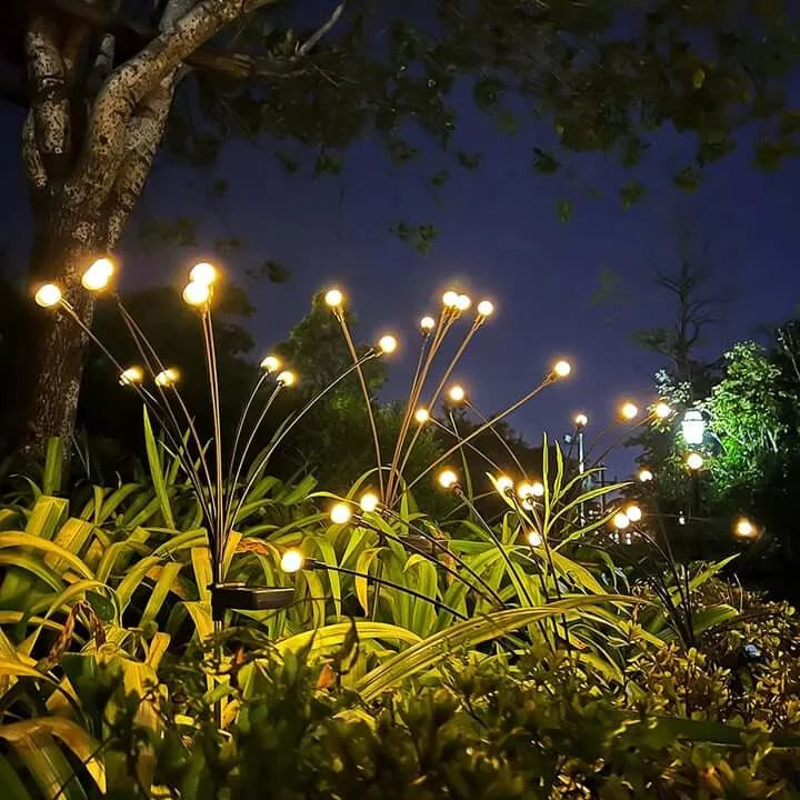2 Pcs Solar Waterproof Outdoor LED Firefly Garden Decor Light (Zero Electricity Cost)