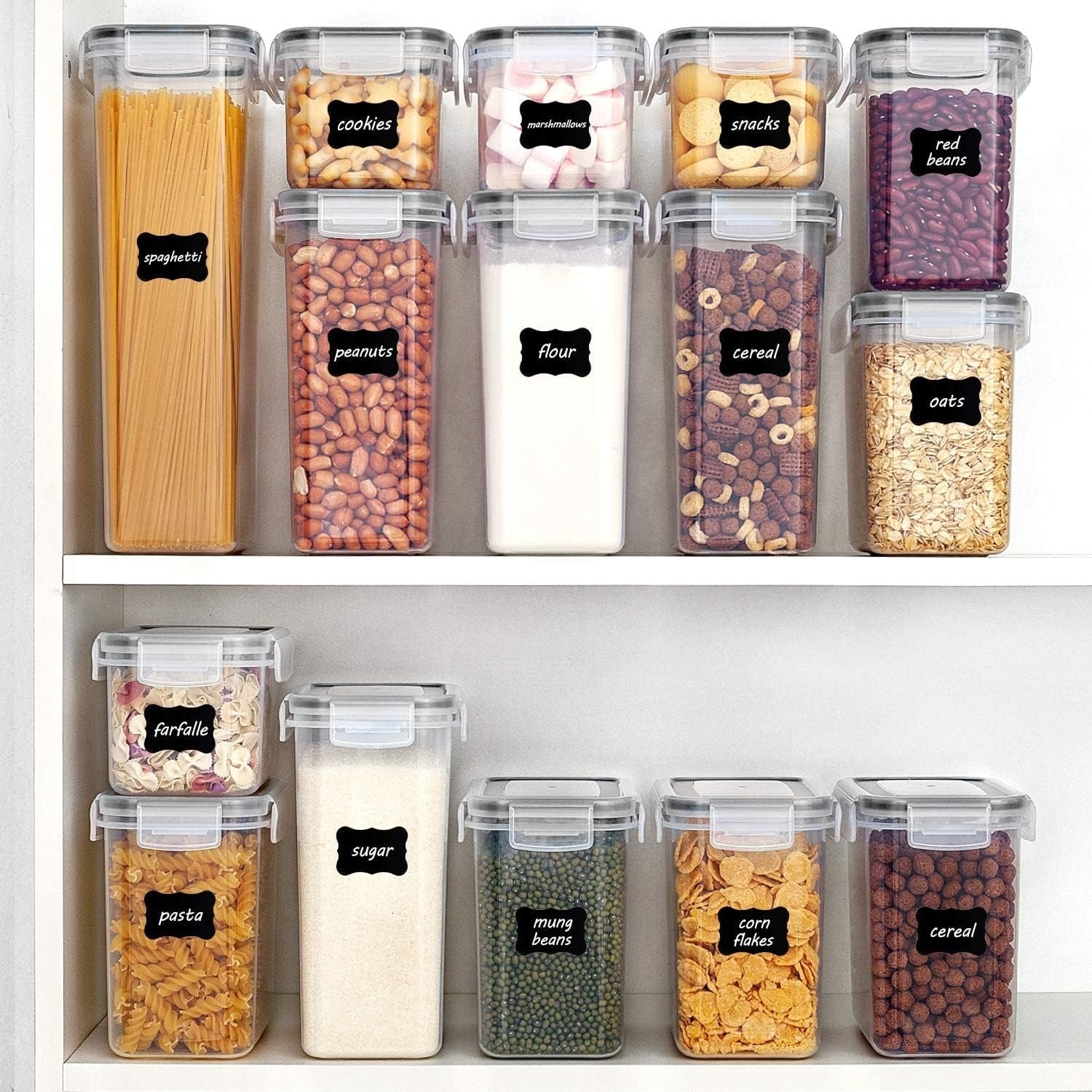 Airtight Food Storage Container organized in kitchen