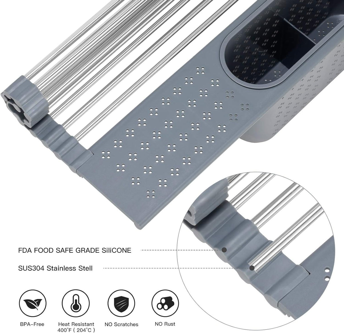 Sink Drainer Made of Silicone.