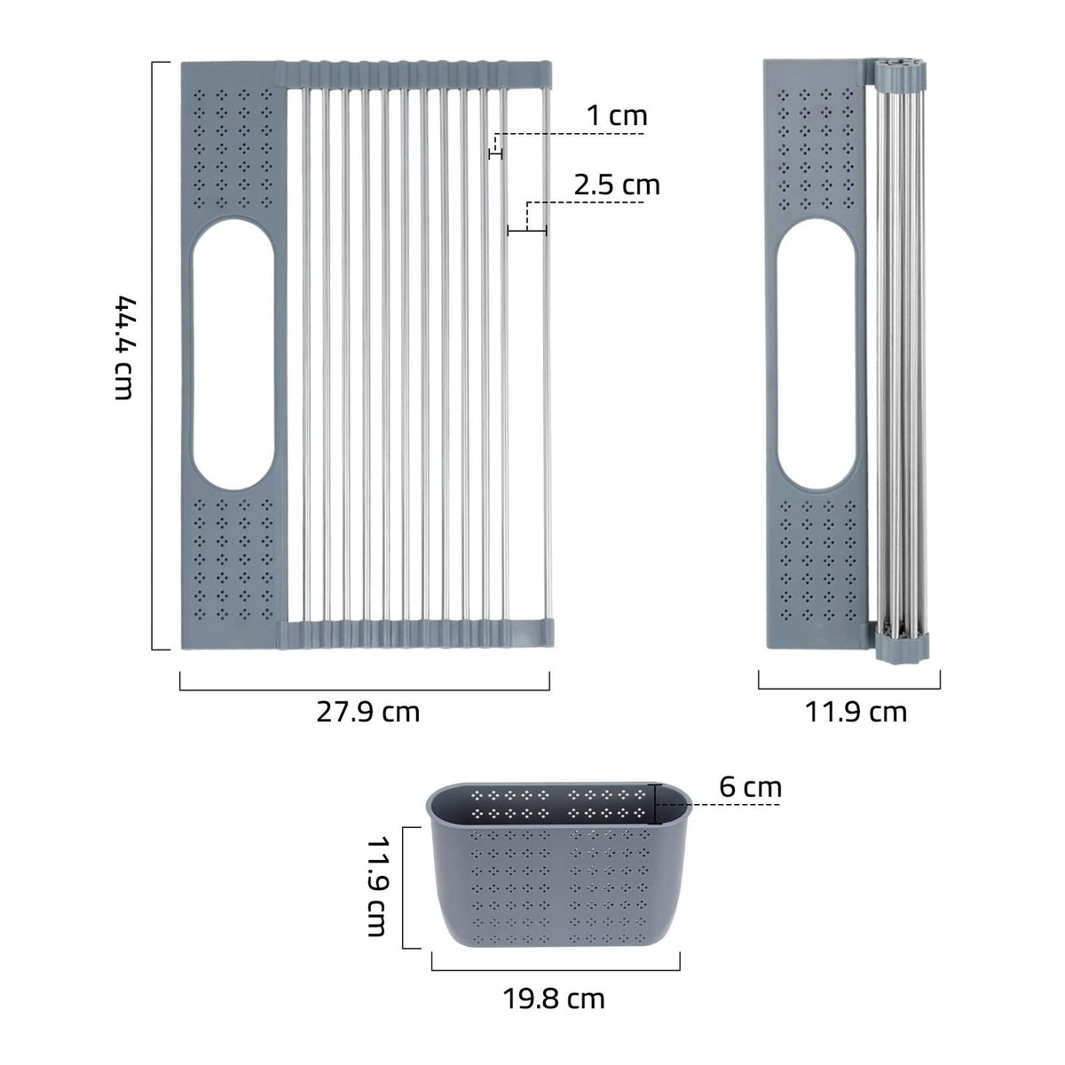 Dish Drying Rack with Sizes.