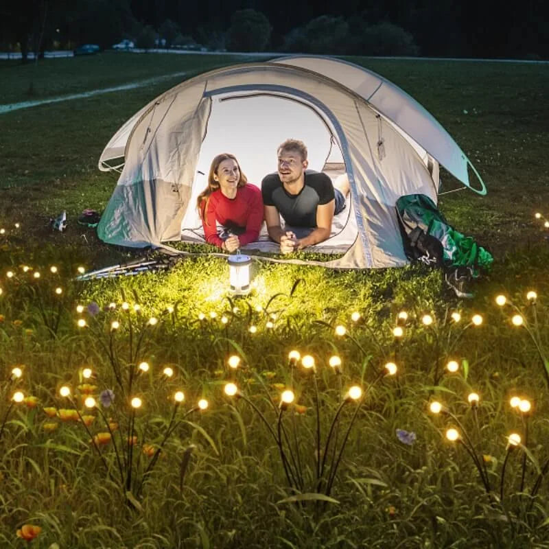 2 Pcs Solar Waterproof Outdoor LED Firefly Garden Decor Light (Zero Electricity Cost)