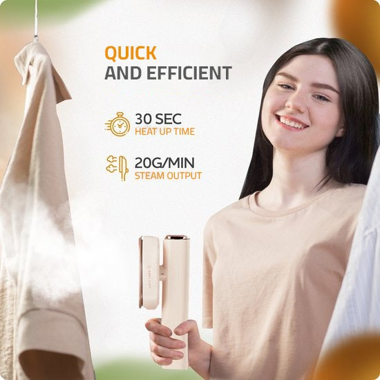 lady holding Moxedo 2 in 1 Dynamic Steam Flat Iron 