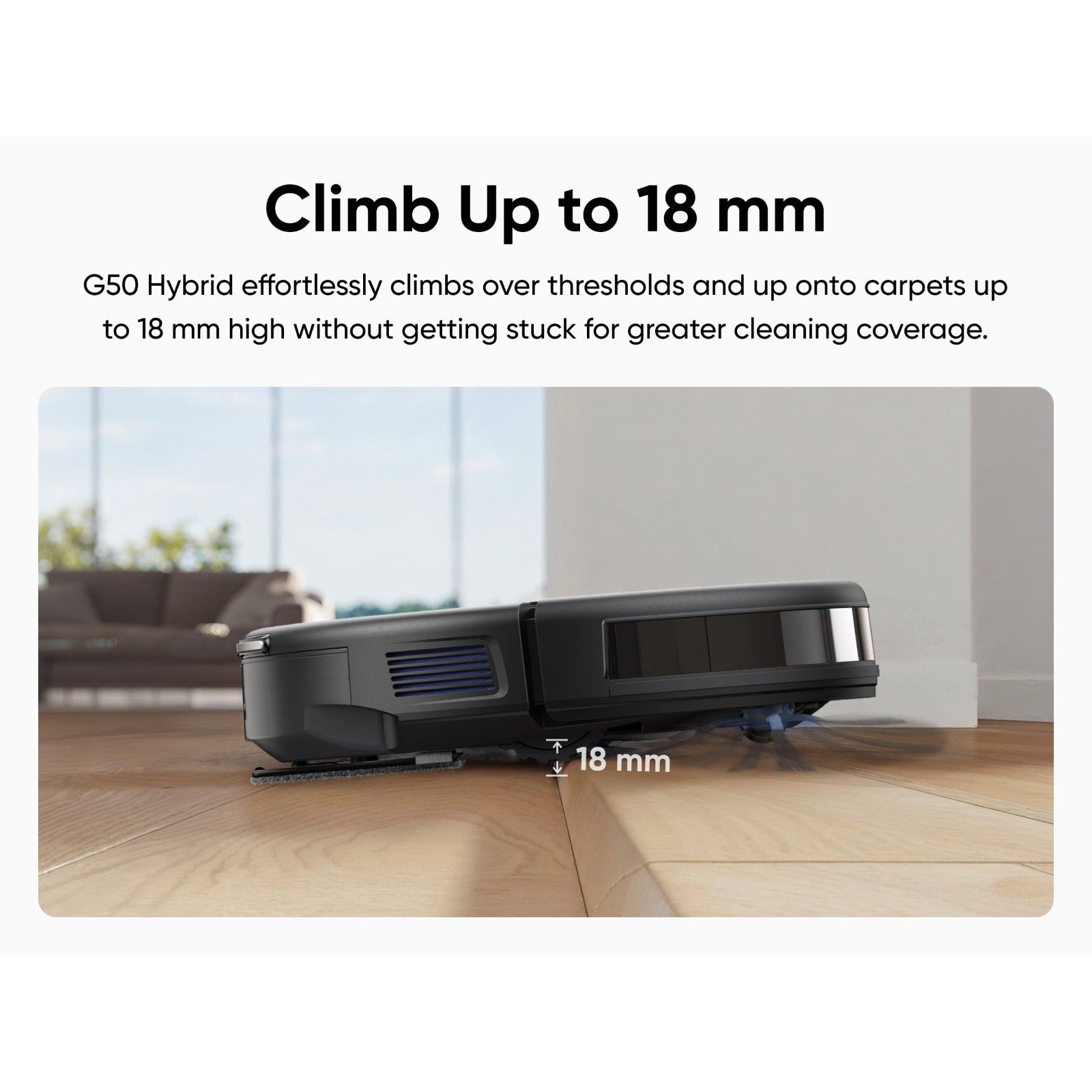 eufy G50 Hybrid Robot Vacuum & Mop is Cleaning Floor.