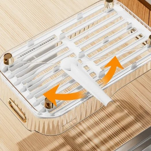 Kitchen Sink Dish Storage Drain Rack, Countertop Tableware Organizer with Drain Tube Kitchen Sink Dish Storage Drain Rack, Countertop Tableware Organizer with Drain Tube