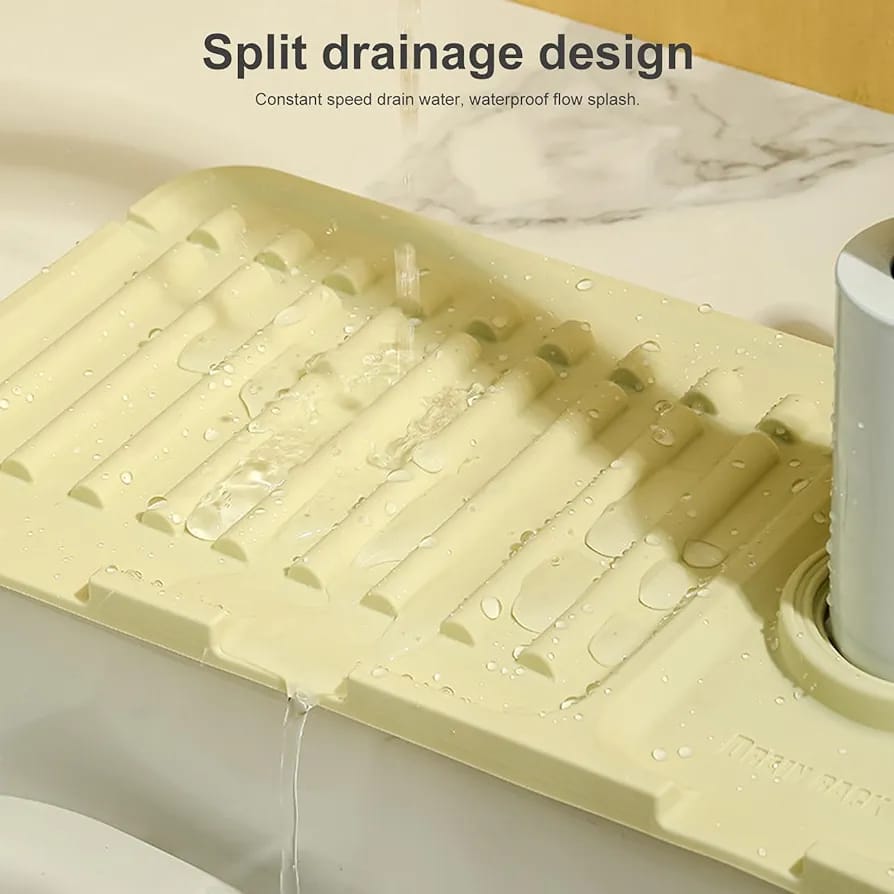 Split Drainage Design of Kitchen Sink Splash Guard.
