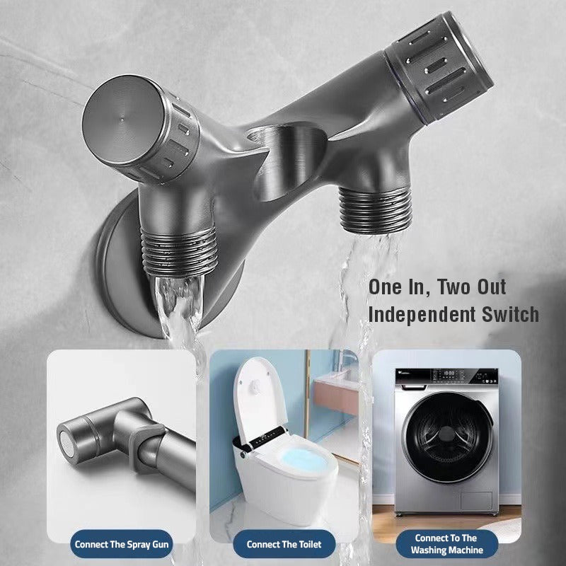 Dual Control Hand Shower, Bidet Bathroom Faucet, Wall Mounted Sprayer for Toilet Dual Control Hand Shower, Bidet Bathroom Faucet, Wall Mounted Sprayer for Toilet