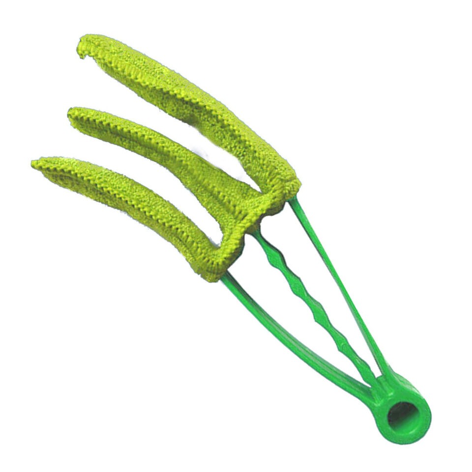green Microfiber Window Blinds Brush