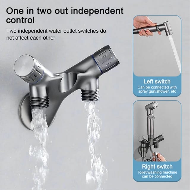 Dual Control Hand Shower, Bidet Bathroom Faucet, Wall Mounted Sprayer for Toilet Dual Control Hand Shower, Bidet Bathroom Faucet, Wall Mounted Sprayer for Toilet