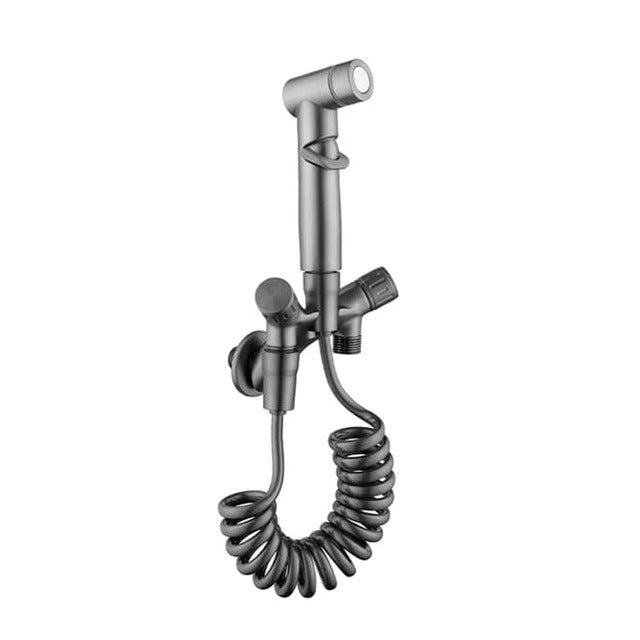 Dual Control Hand Shower in Grey.
