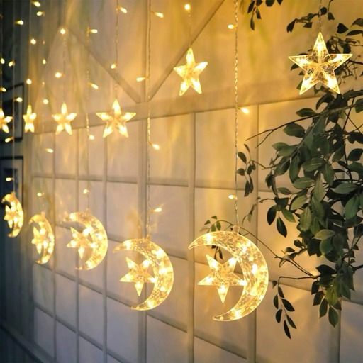 perfect for outdoor Moon Star Curtain Lights
