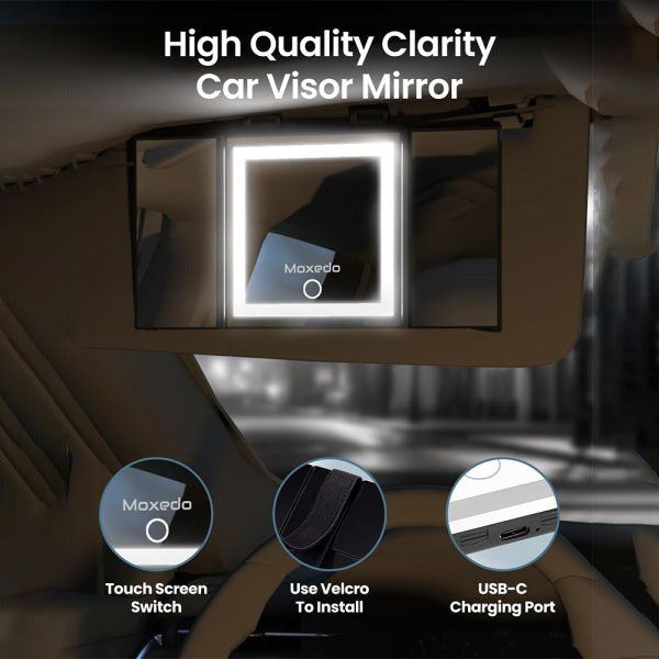 Car Visor Mirror in a Car.
