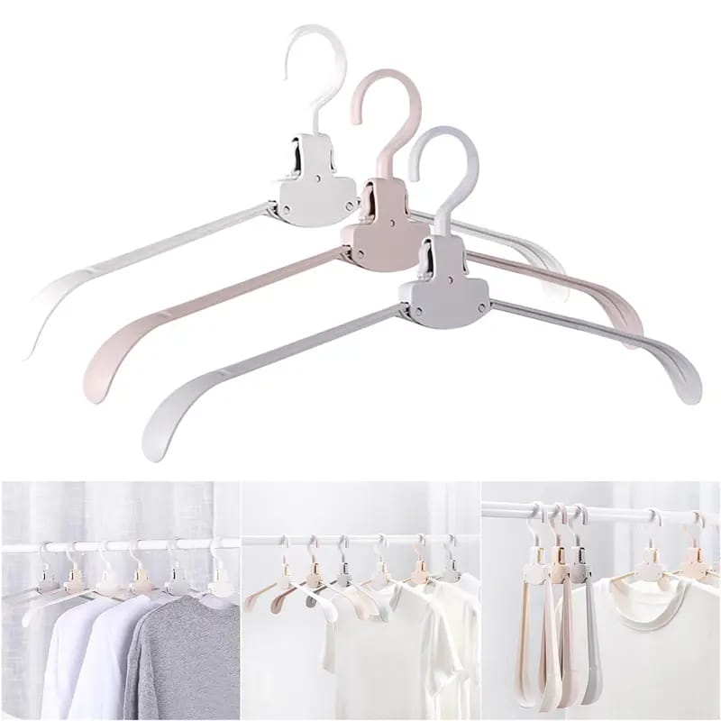 Sets of Foldable Travel Hangers.