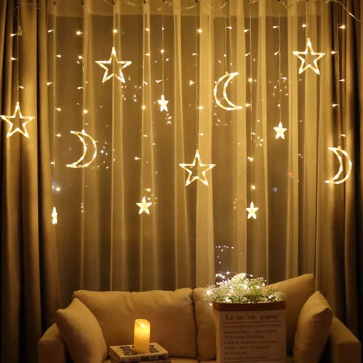 Moon Star Curtain Lights perfect home decor partner for party, celebration etc