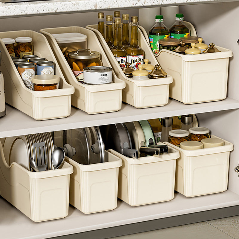 Cabinet Storage Organizer Box with Wheels, Kitchen Portable Storage Container Bin Rollable Box for Home, Pantry, Closet