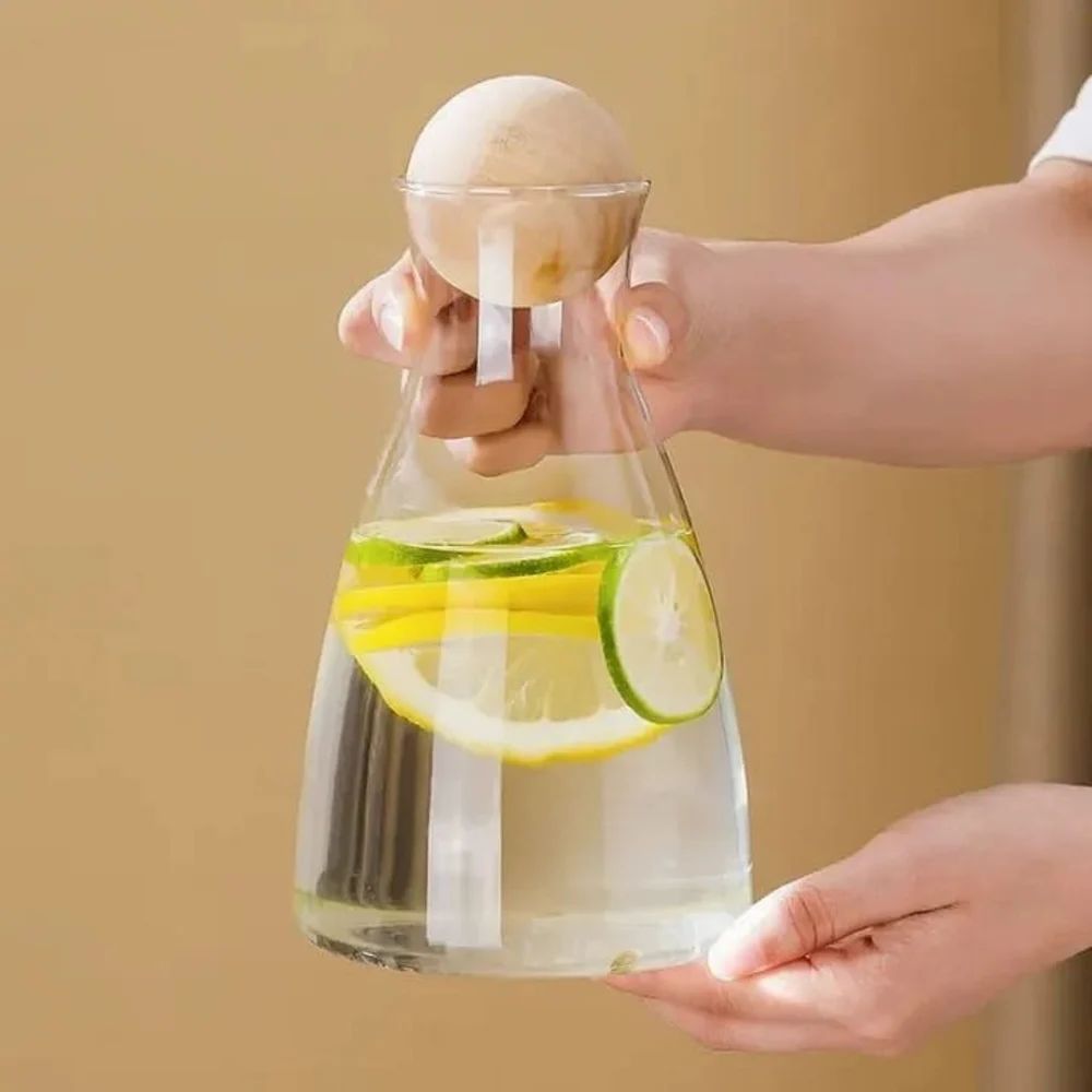 glass set jug contains juice
