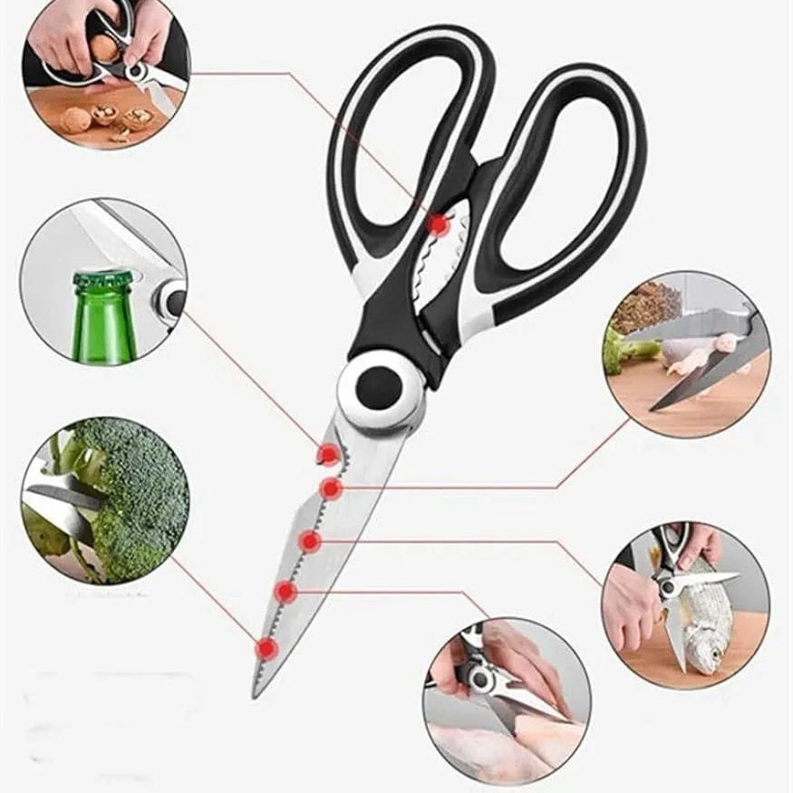 Parts details of multi-functional kitchen scissors 