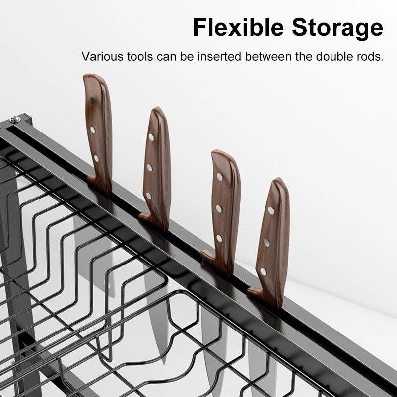 flexible storage that has kept knives in Stainless Steel Kitchen Rack