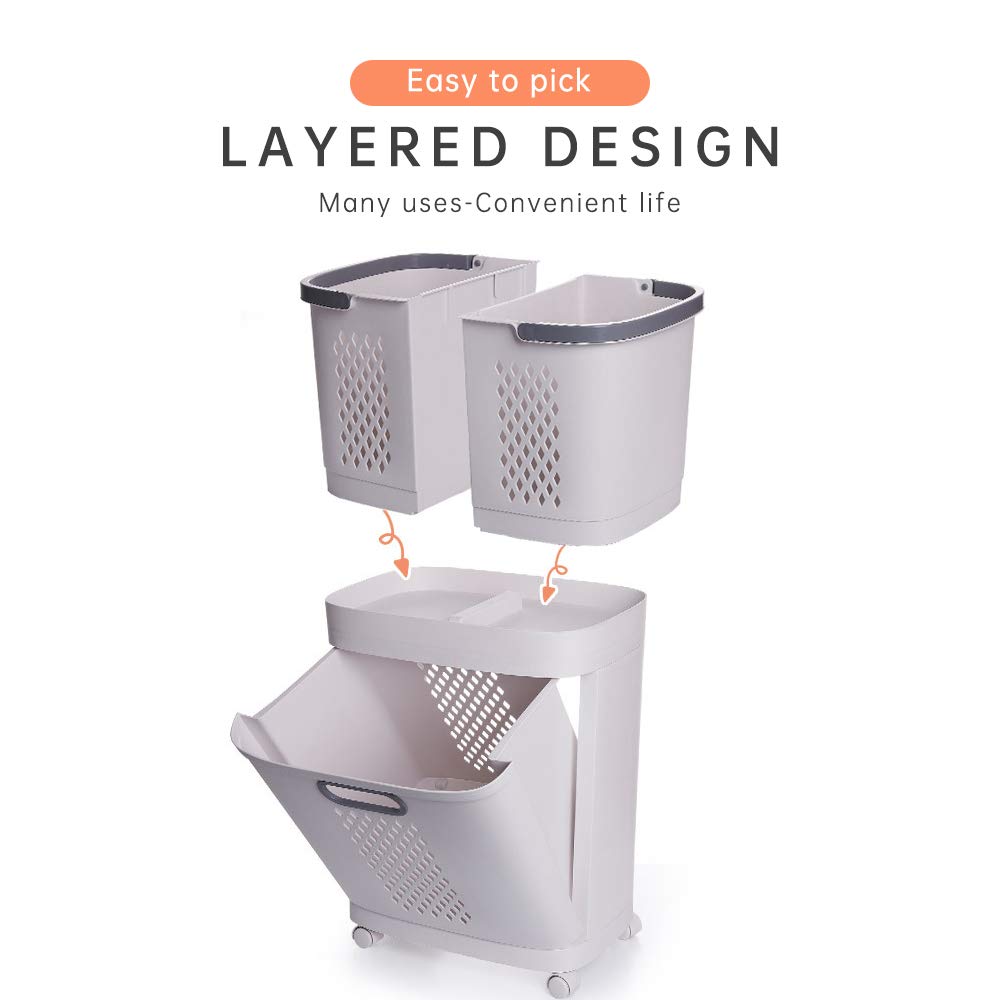  3-compartment of laundry basket