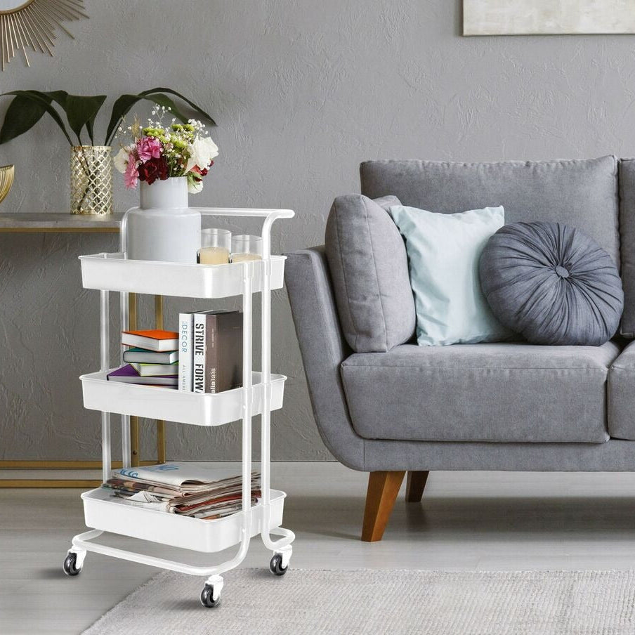 3-Tier Trolley Cart Organizer perfect home decor
