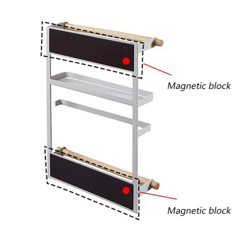 Magnetic Backside of Multi-use Kitchen Organizer. 