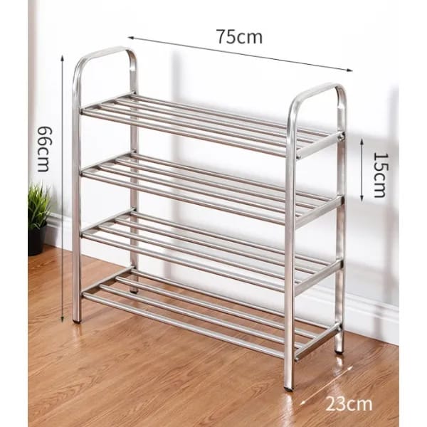 Multi-Layer Stainless Steel Shoes Rack - Space-Saving Shoe Cabinet Shelf