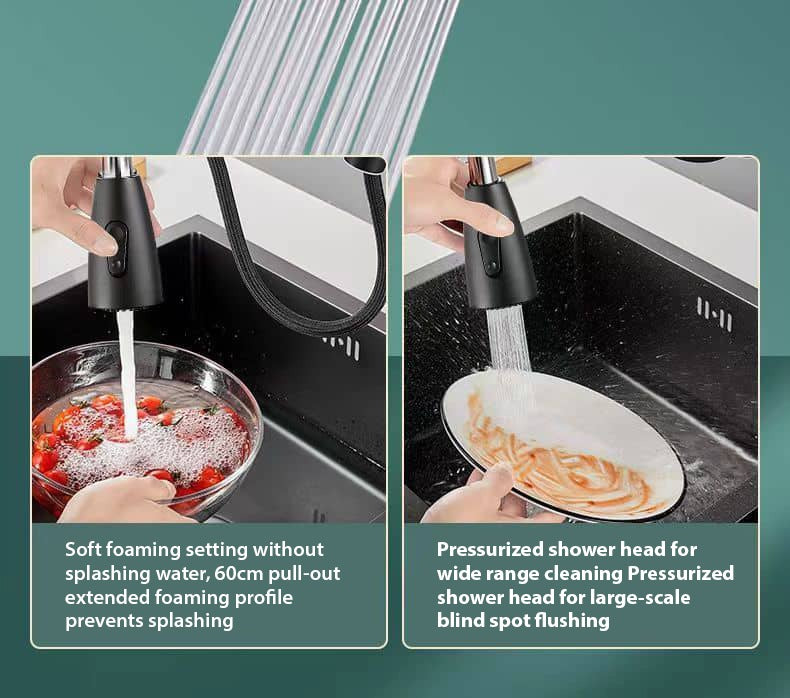 Multi-functional Kitchen Pull Out Tap, Stainless Steel Kitchen Sink Faucet with Sprayer Multi-functional Kitchen Pull Out Tap, Stainless Steel Kitchen Sink Faucet with Sprayer