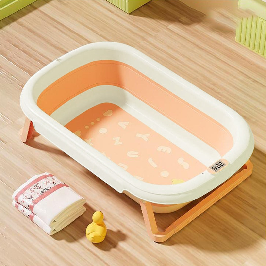 Anti-Slip Bathtub for Newborns in Pink Color.